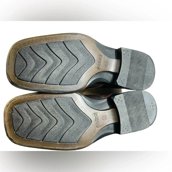 ALDO Vintage Leather Slip On Brown Size  45/11-11.5 - Picture 9 of 11